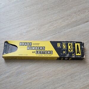 Brady Numbers Label Pack Organization